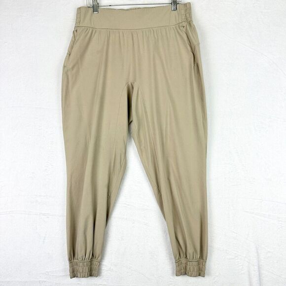 Lululemon Sun Setter High Rise Jogger Size 12 Full Length Trench Tan Luxtreme - Picture 1 of 5